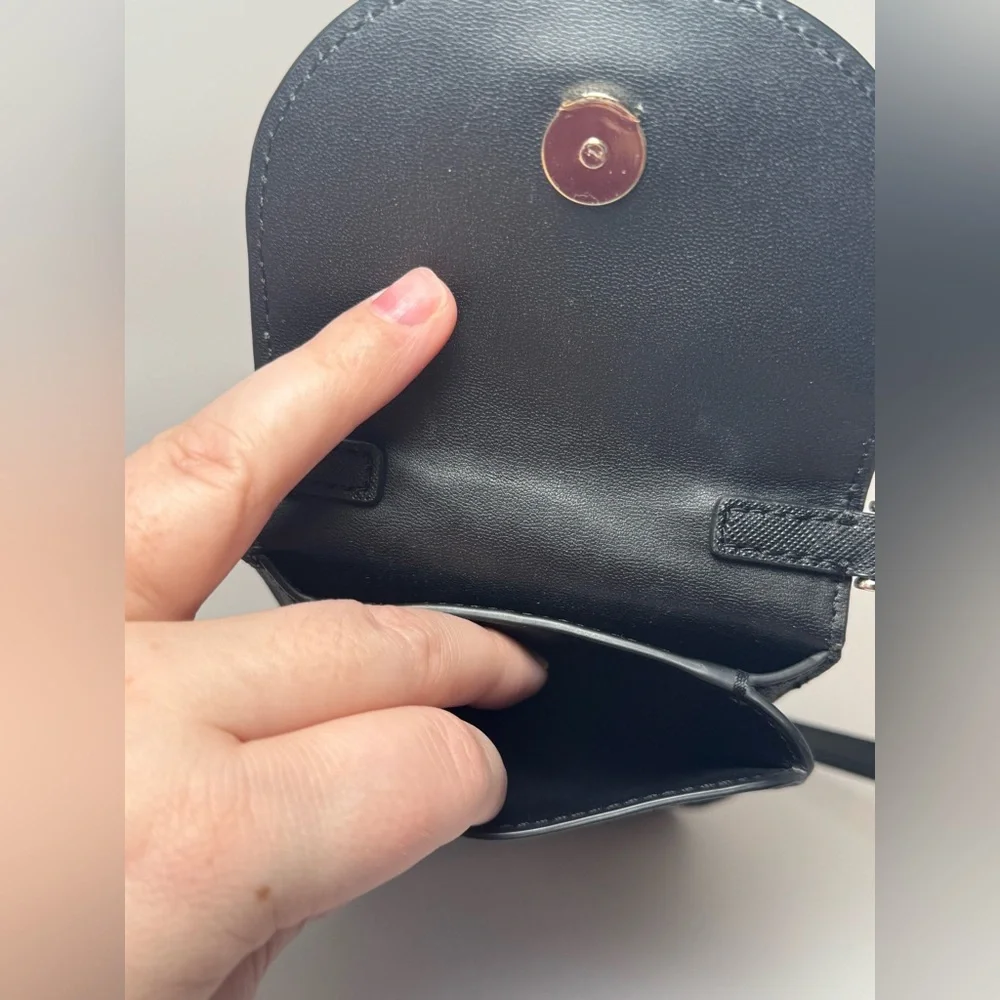 Kate Spade Cameron North South Black Glitter Phone Crossbody